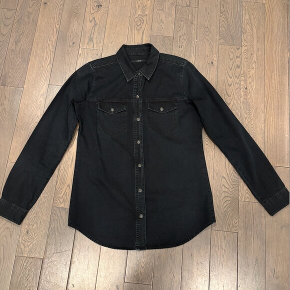 J Brand Dark Denim Buttondown sz S - Picture 1 of 5